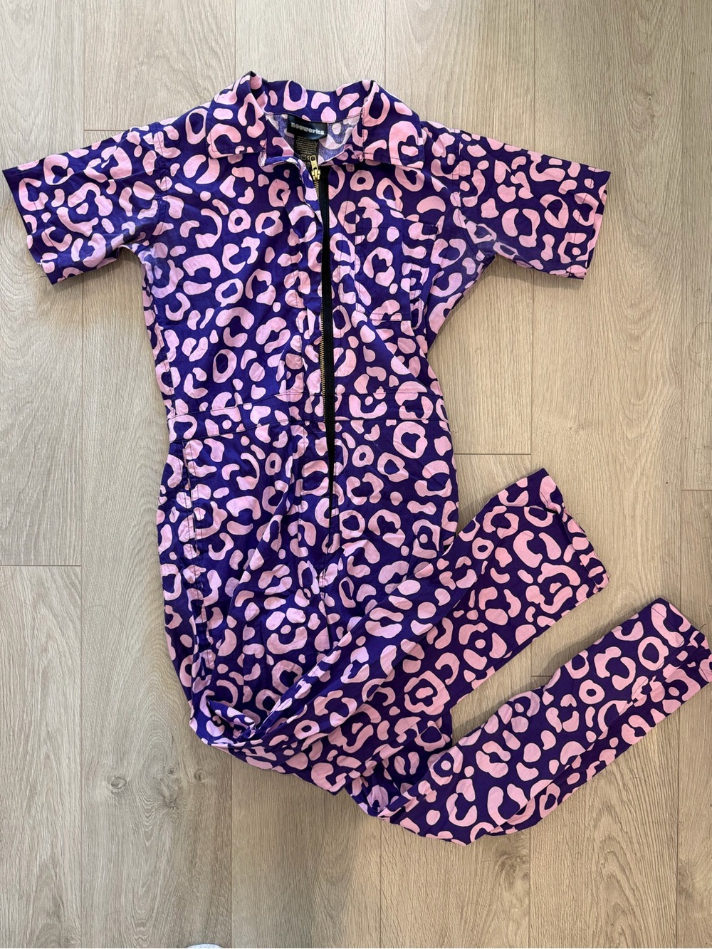 Nooworks Purple & Pink Leopard Jumpsuit